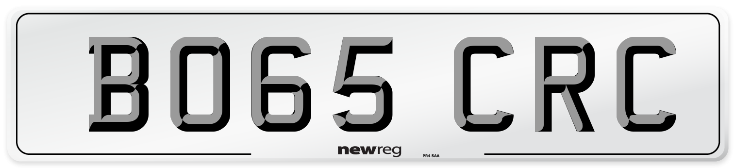 BO65 CRC Number Plate from New Reg